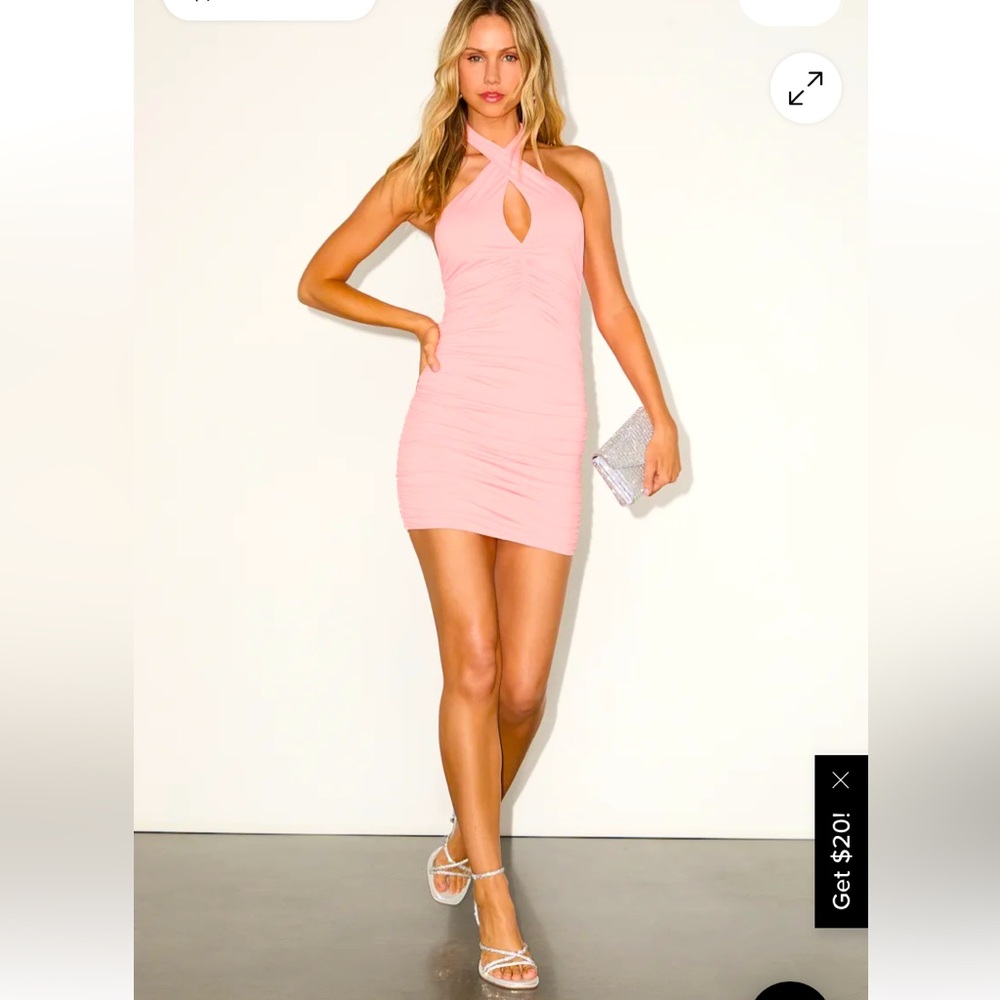 Lulus NWT hot coral club dress - small